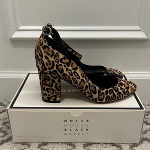 New in Box White House Black Market Leopard Print Heels